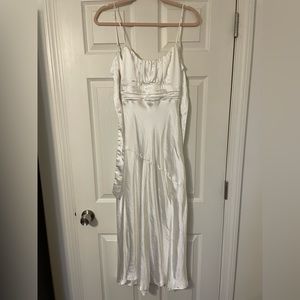 Selfie Leslie White Tie-Back Dress, Small